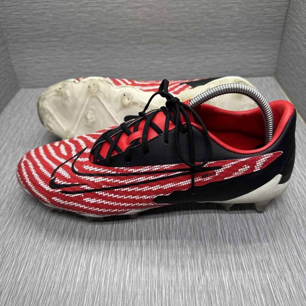 Nike Phantom GX Elite FG Soccer Cleats Bright Crimson Black Fingerprint Men 11